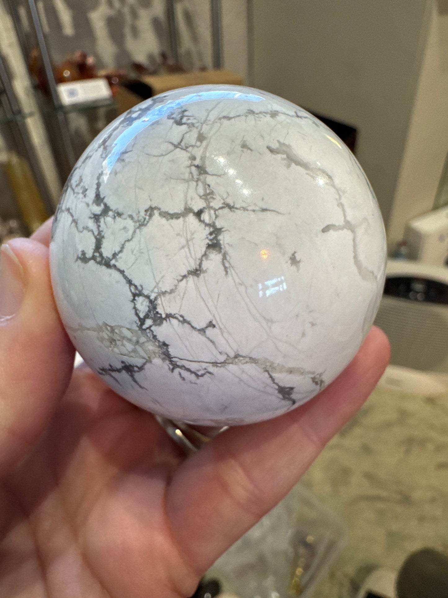 Howlite sphere